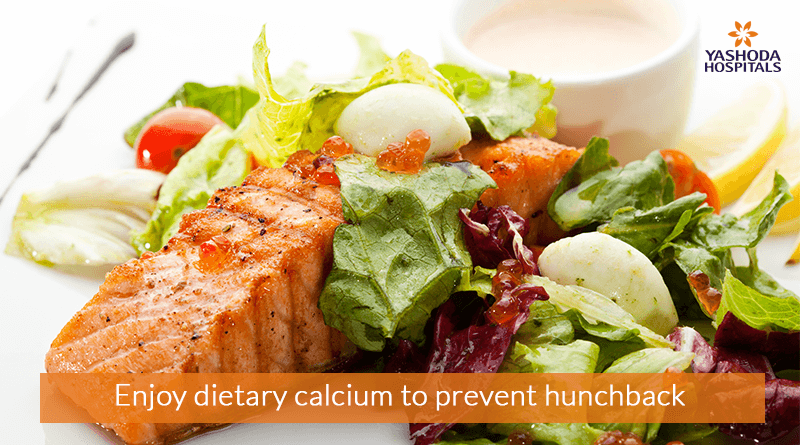 Enjoy dietary calcium to prevent hunch back