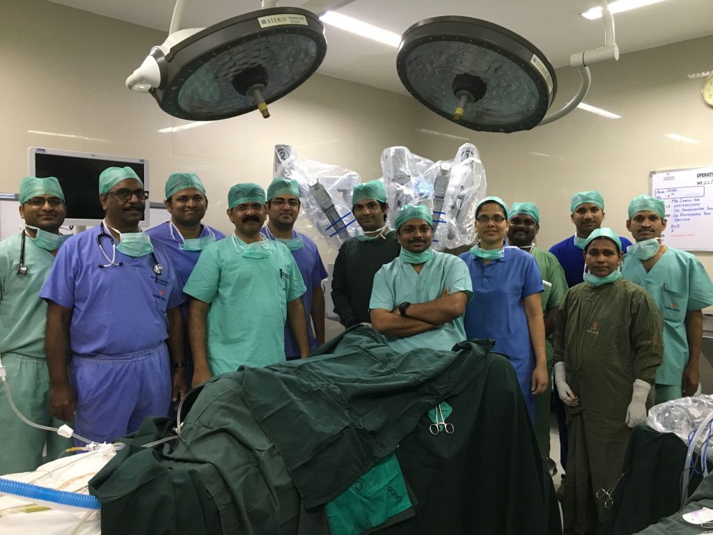 Robotic surgery team