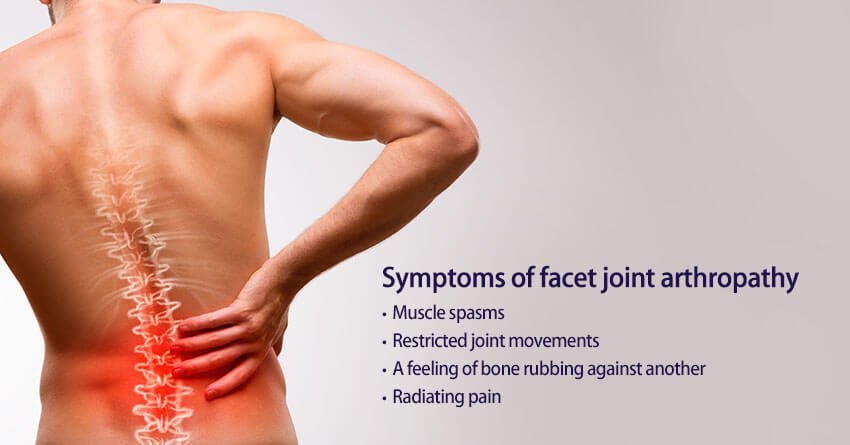 What are the symptoms of facet joint arthropathy