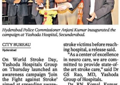 Yashoda hospitals Brain stroke awareness hyderabad