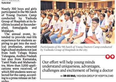 young doctors camp 2019 yashoda